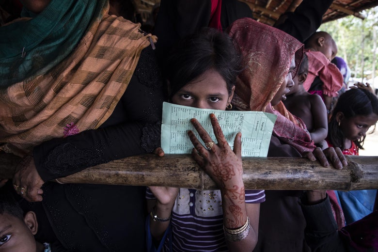 Rohingya refugees.
